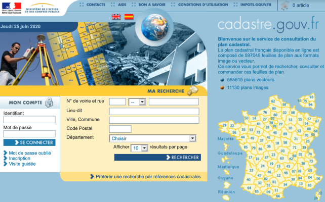 site du cadastre