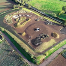 Cliché en drone vue Sud, réaménagement du parcours, octobre 2020