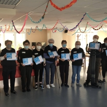 Remise de diplôme à nos seniors participant à l'expérimentation du vélo d'appartement