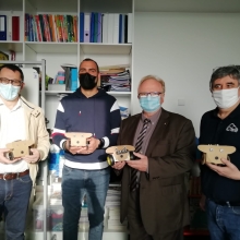 Ivica Jovic, M Arifi, M le Maire et Pascal Lazerand, le fondateur et papa d’Oovybot