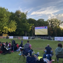 Finale de la Coupe d’Europe de Foot diffusée en direct sur écran géant, au parc du Château 
