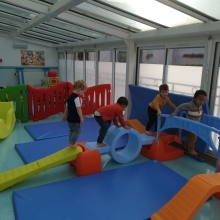 parcours de motricité à la crèche des IFS