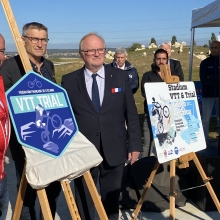 Inauguration du stadium VTT trial Julien Absalon