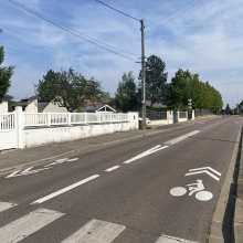 Marquage vélo double chevron