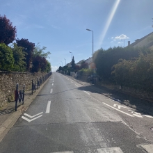 Marquage Chaucidou avec rives en pointillés