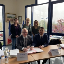 Signature convention avec le Président de la CCI et M. le Maire