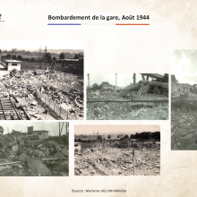 Gare Epône Mézières bombardée et détruite en 1944 - Source Mme Vanura 