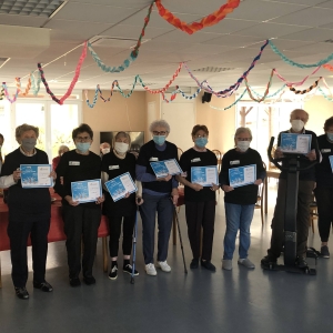 Remise de diplôme à nos seniors participant à l'expérimentation du vélo d'appartement