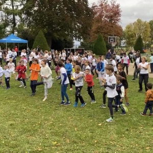 Échauffement dans le parc du Château 