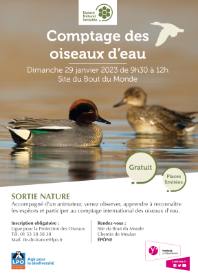 Affiche Sortie au Biotope Janvier 2023