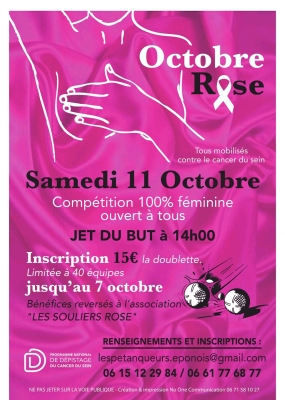 Concours uniquement féminines ouvert à tous au profit de l'association "les souliers roses" 