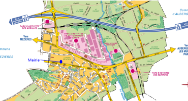 Plan des parcs d'activités